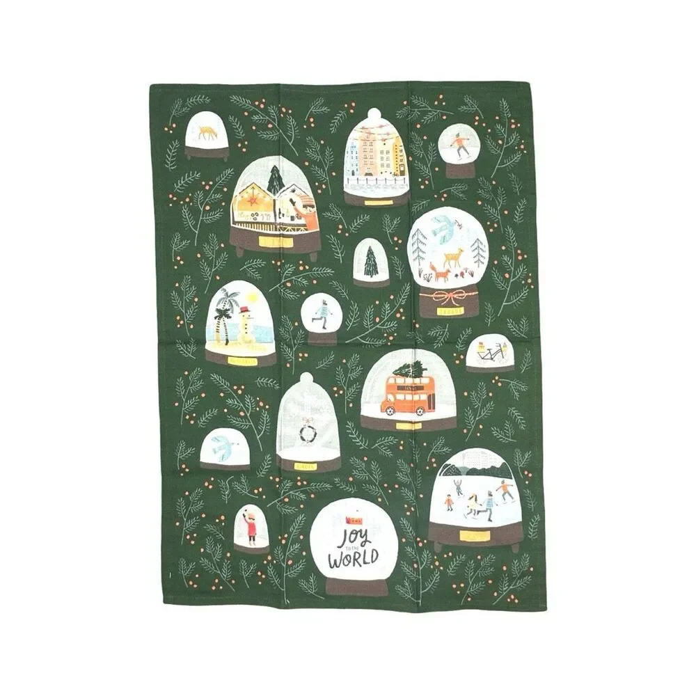 Anthropologie Joy To The World Dish Towel - 21” x 28” - Set of 2